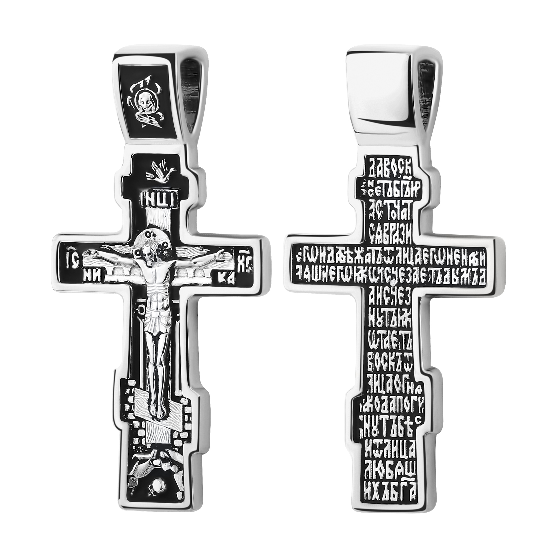 Крестик православный из серебра