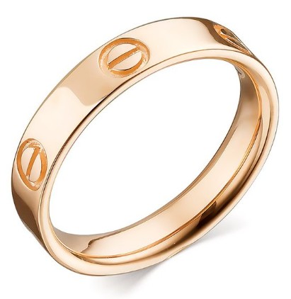 Обручальное кольцо из желтого золота