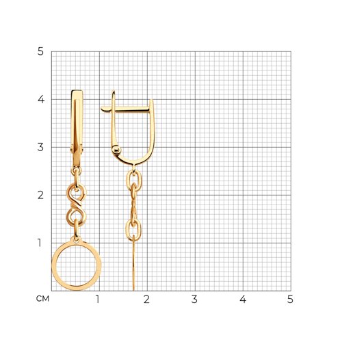 Серьги из красного золота