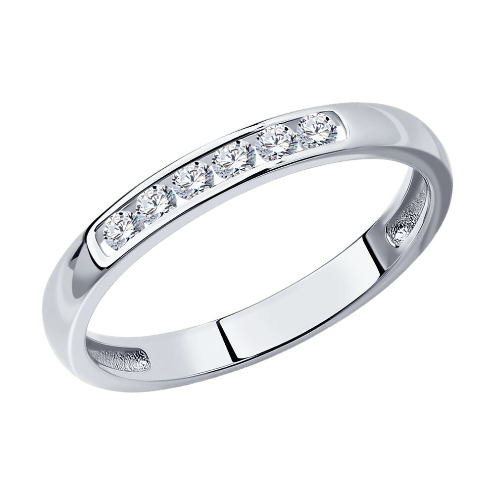 Кольцо из белого золота с бриллиантами