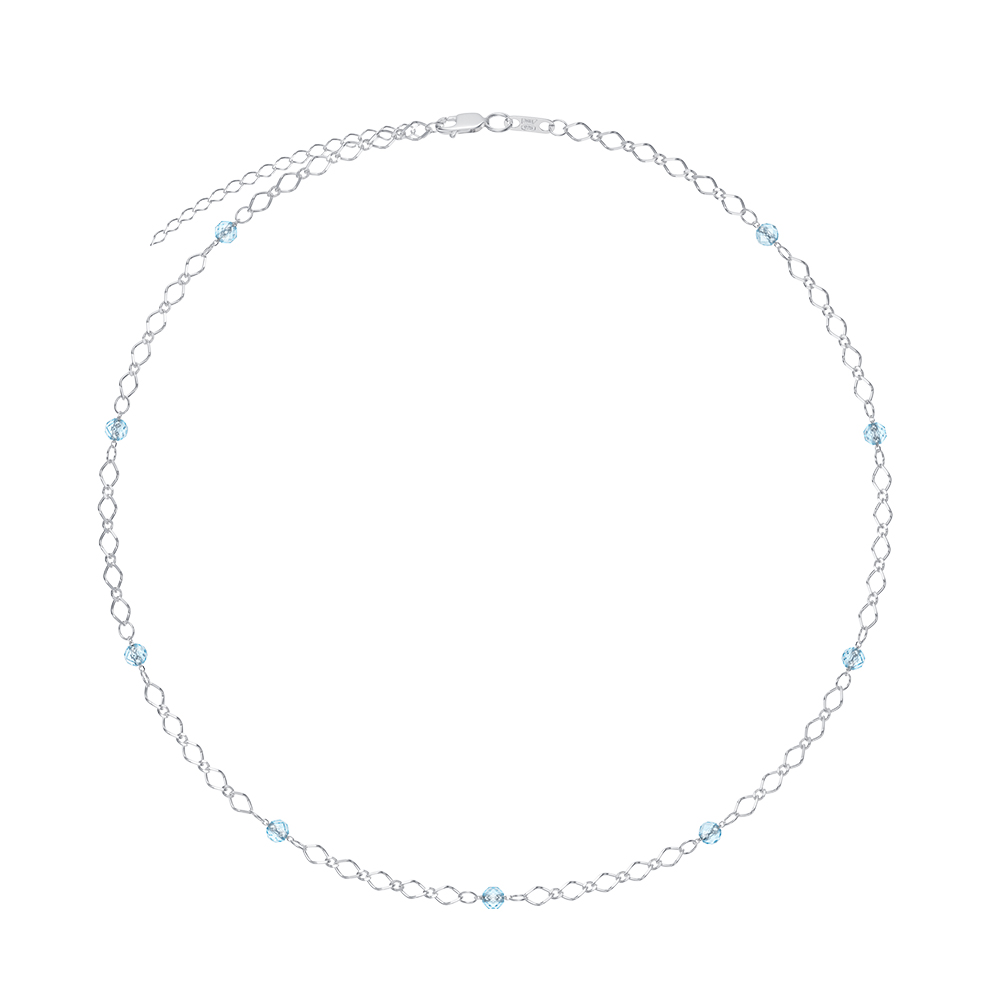 Колье из серебра с топазом