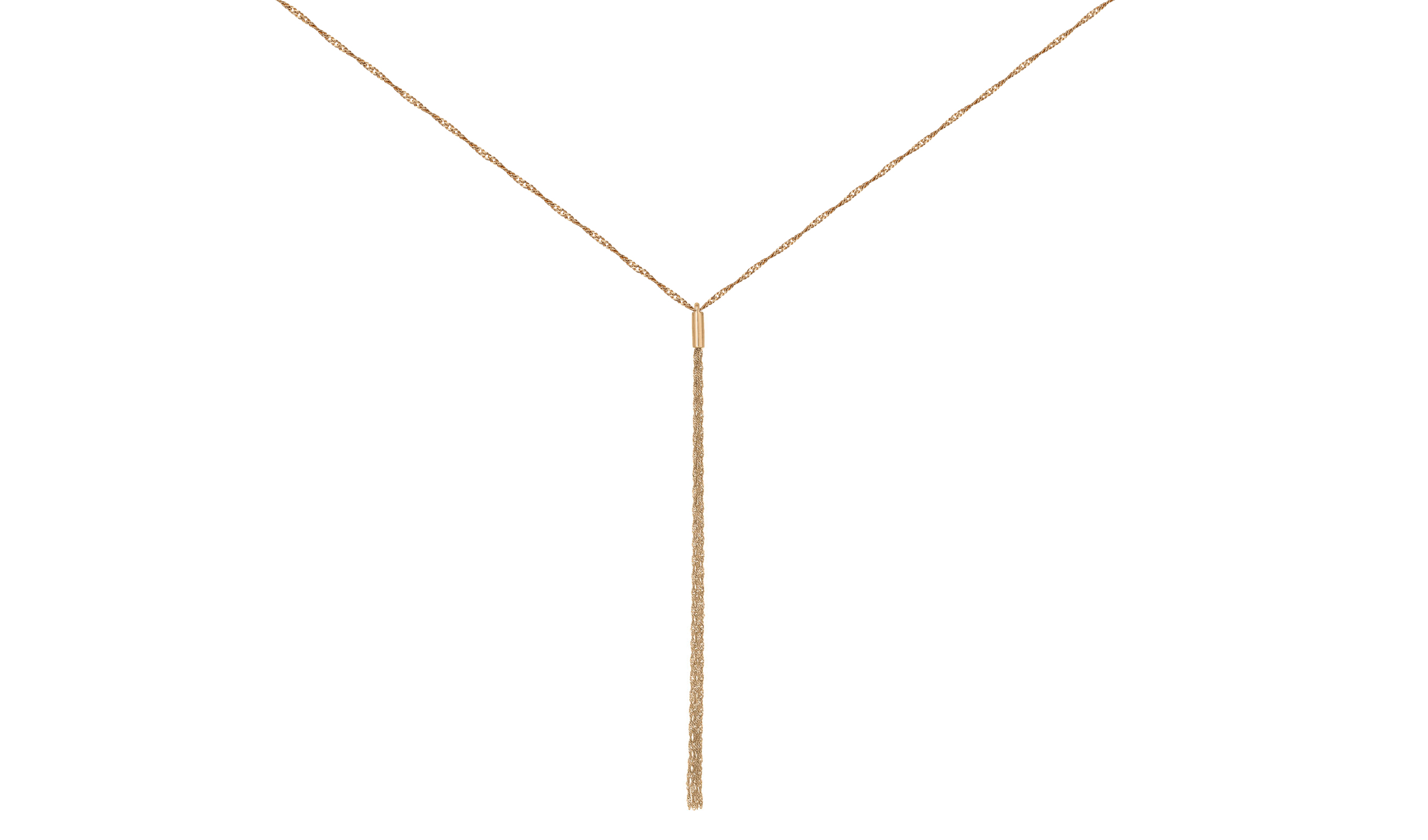 Колье из красного золота 585, плетение «Сингапур»