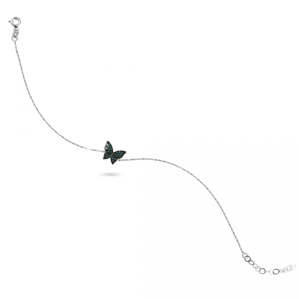 Браслет из белого золота с бриллиантами «Бабочка»