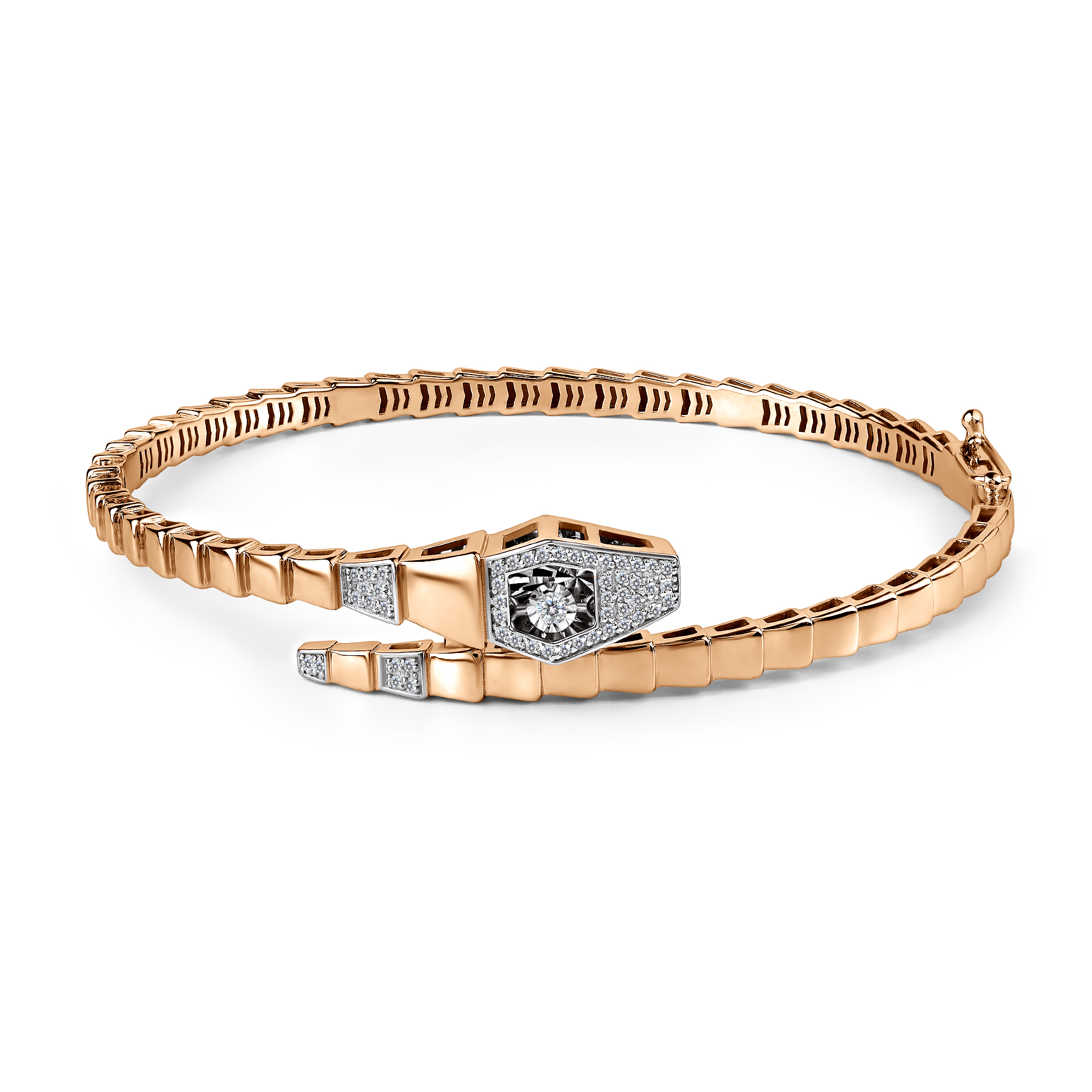 Браслет из красного золота с бриллиантами