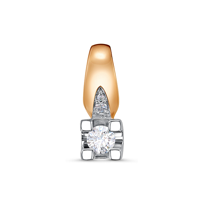 Подвеска из красного золота с бриллиантами