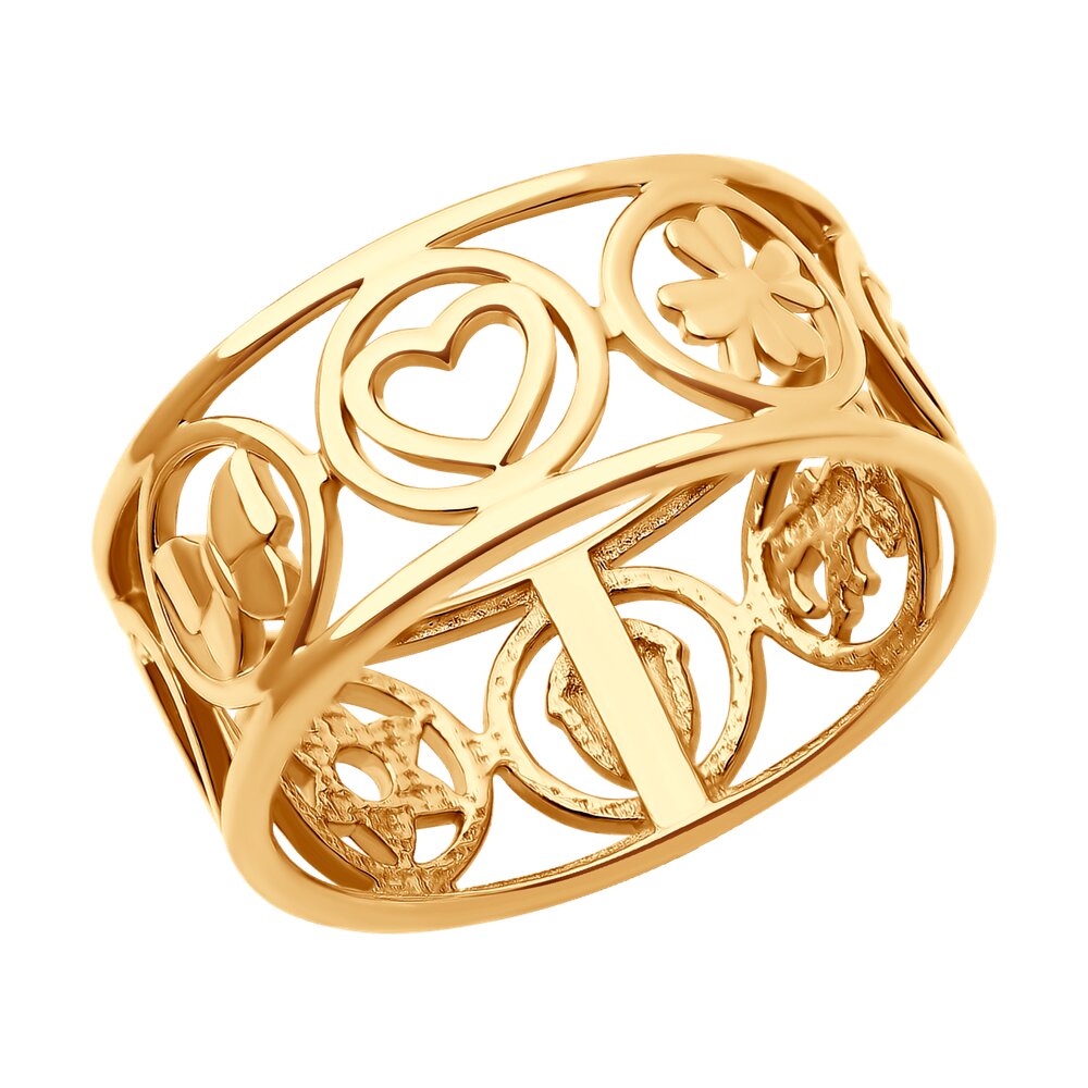 Кольцо из красного золота