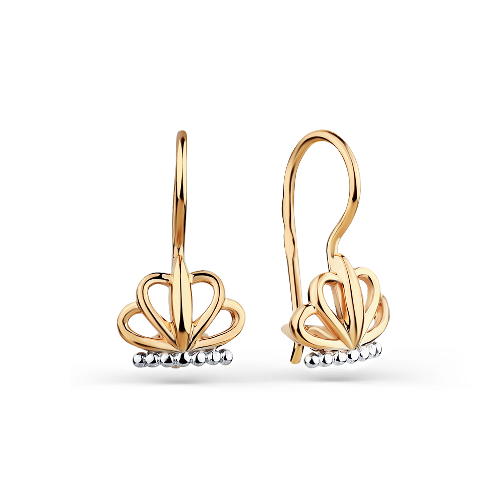 Серьги из красного золота 585 пробы