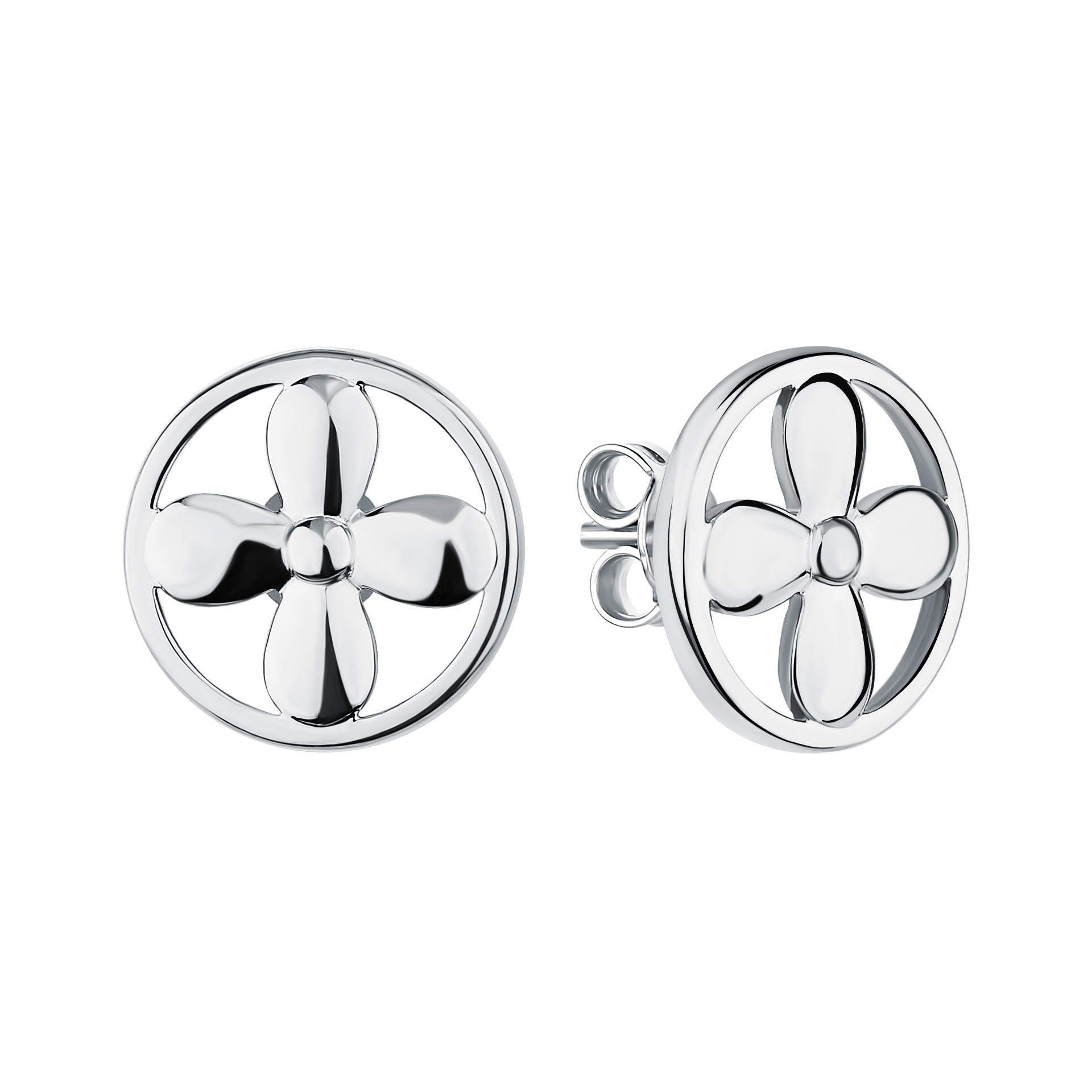 Серьги пусеты из серебра