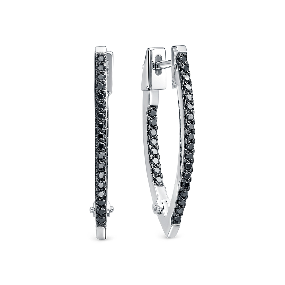 Серьги из белого золота с бриллиантами