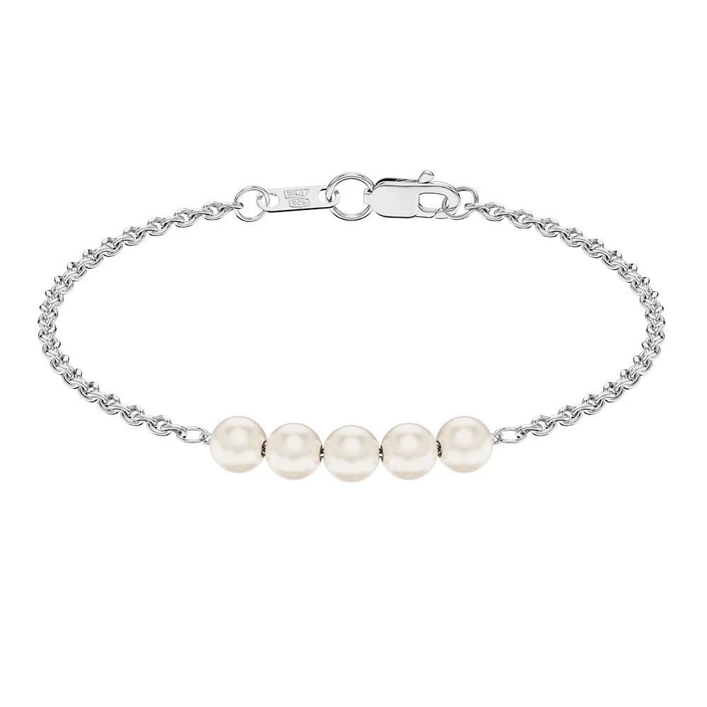 Браслет из серебра с жемчугом