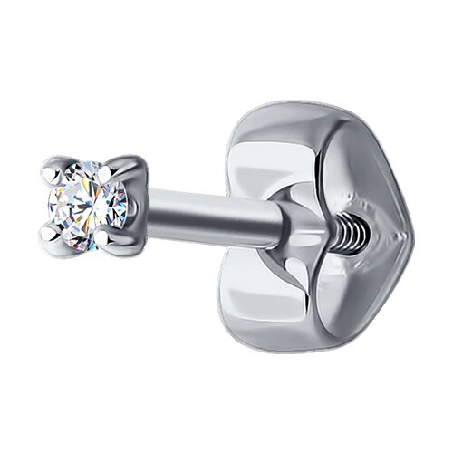 Моносерьга из белого золота с бриллиантом