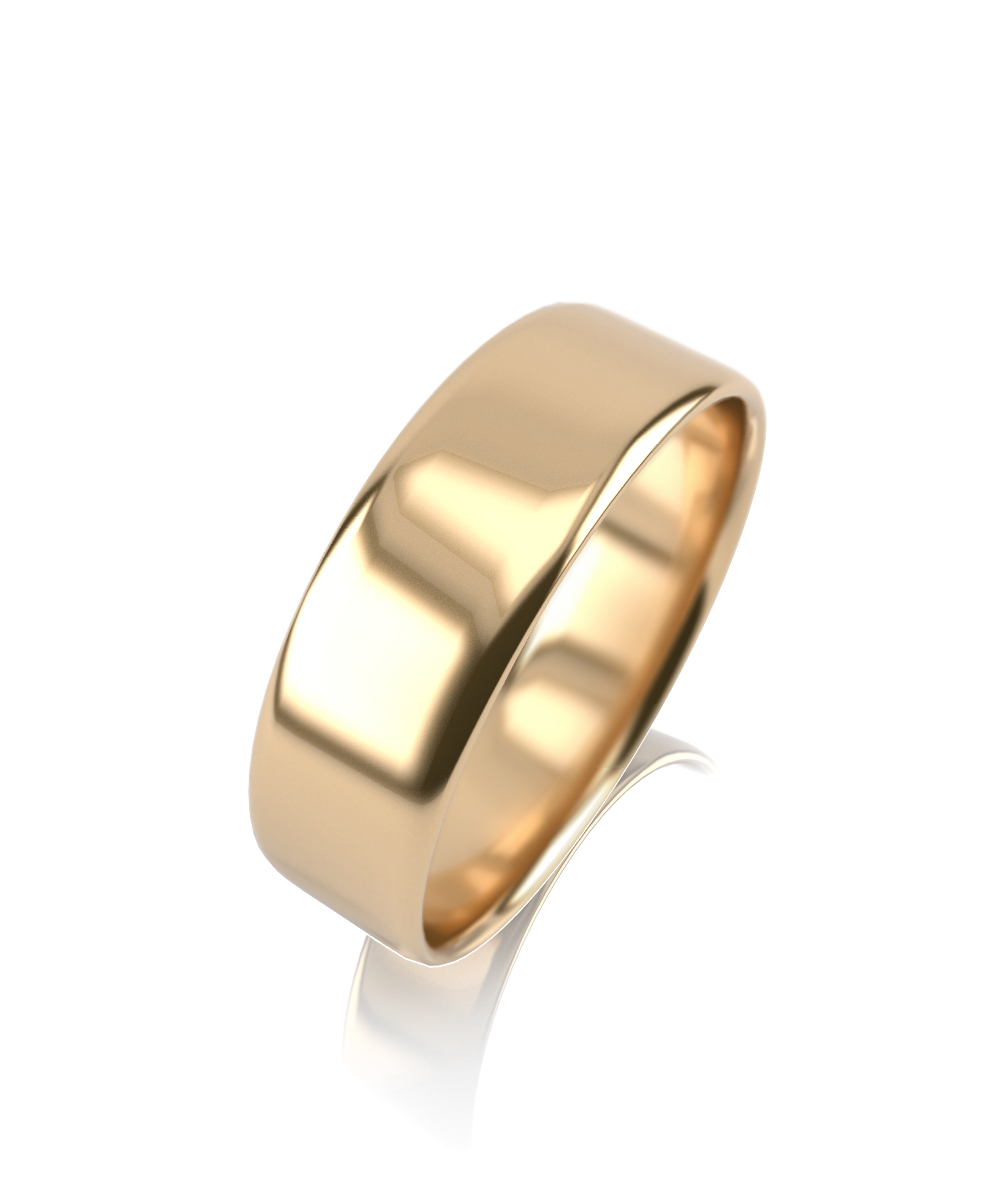 Обручальное кольцо из красного золота