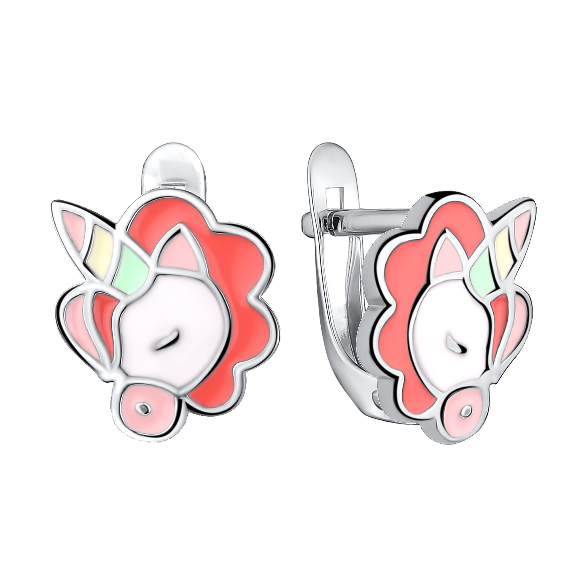 Серьги из серебра с эмалью