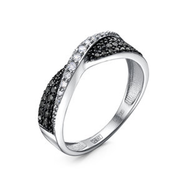 Кольцо из белого золота с бриллиантами