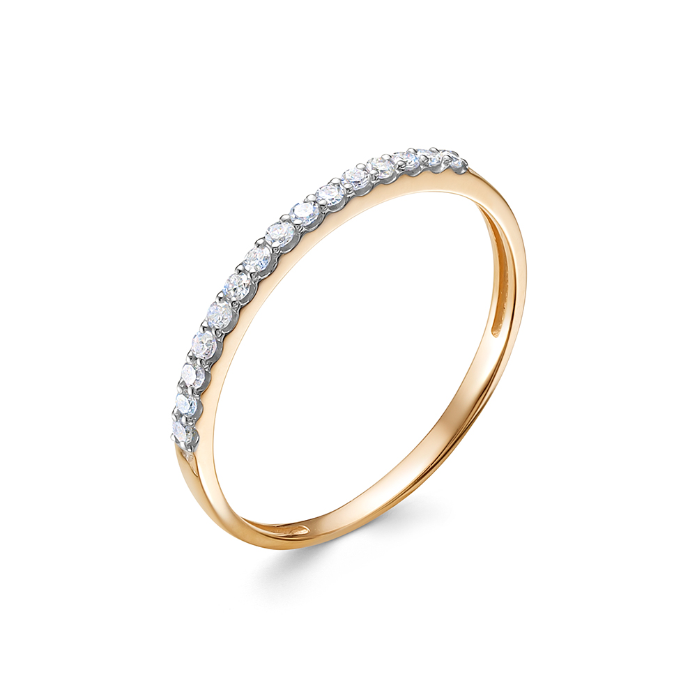 Кольцо из красного золота с бриллиантами