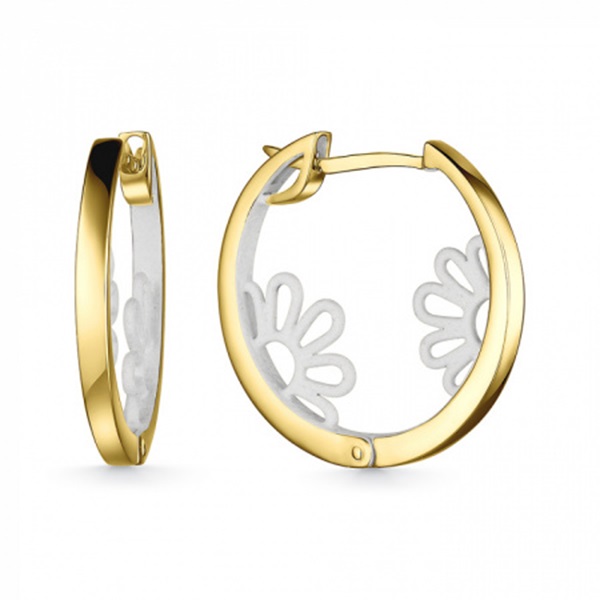 Серьги из серебра с белой эмалью