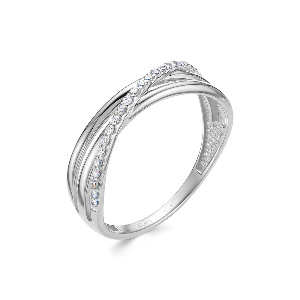 Кольцо из белого золота с бриллиантами