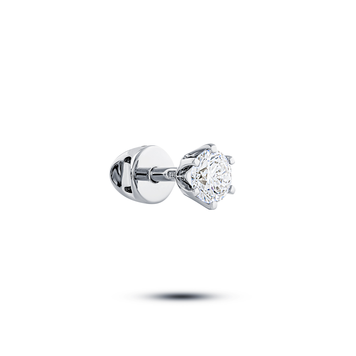 Моносерьга из белого золота с бриллиантом