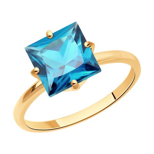 Кольцо из красного золота с топазом