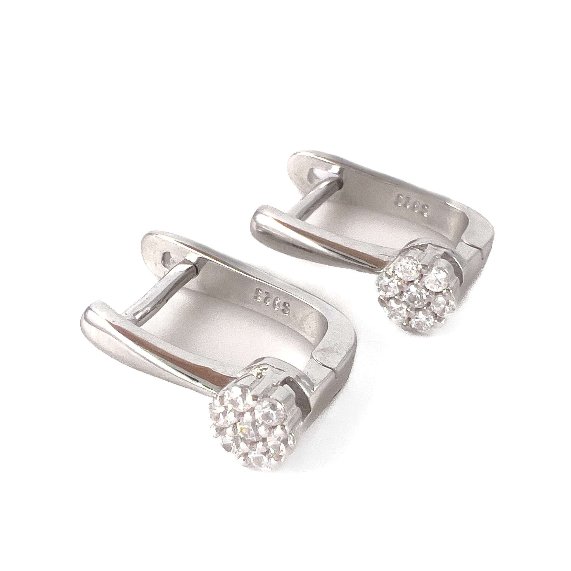 Серьги из серебра с цирконом