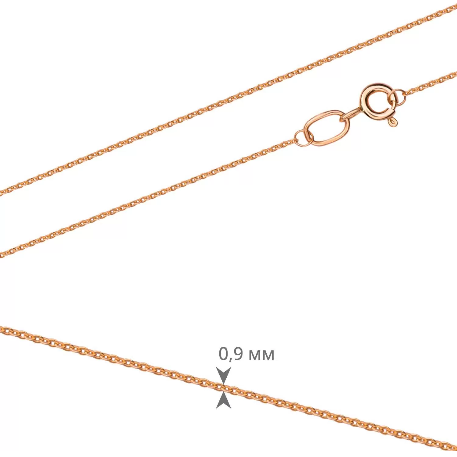 Цепь из красного золота 585, плетение «Якорь круглый»