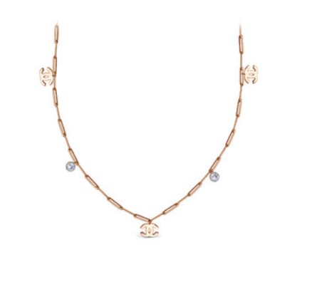 Колье из красного золота с фианитами