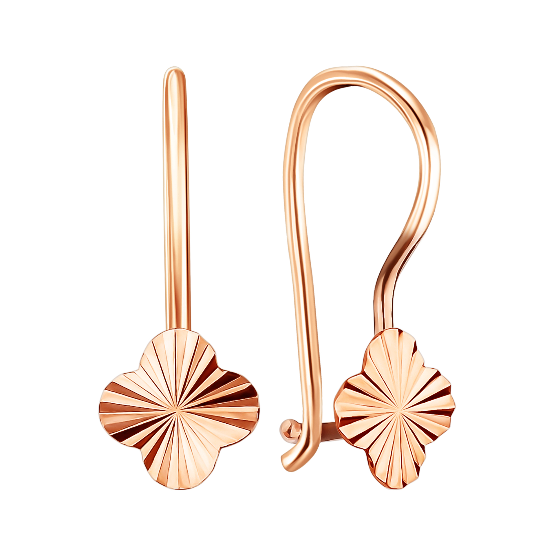 Серьги из красного золота