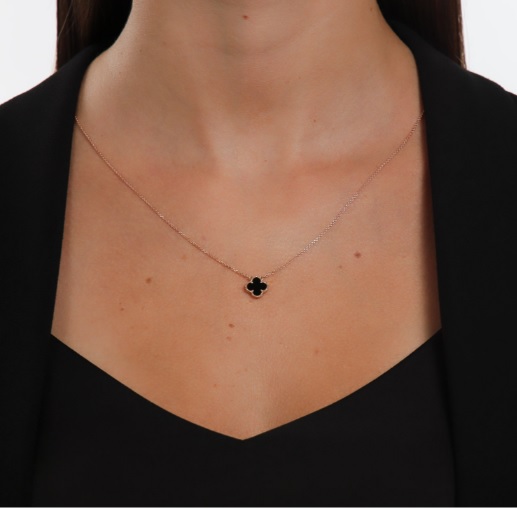 Колье из красного золота с агатом