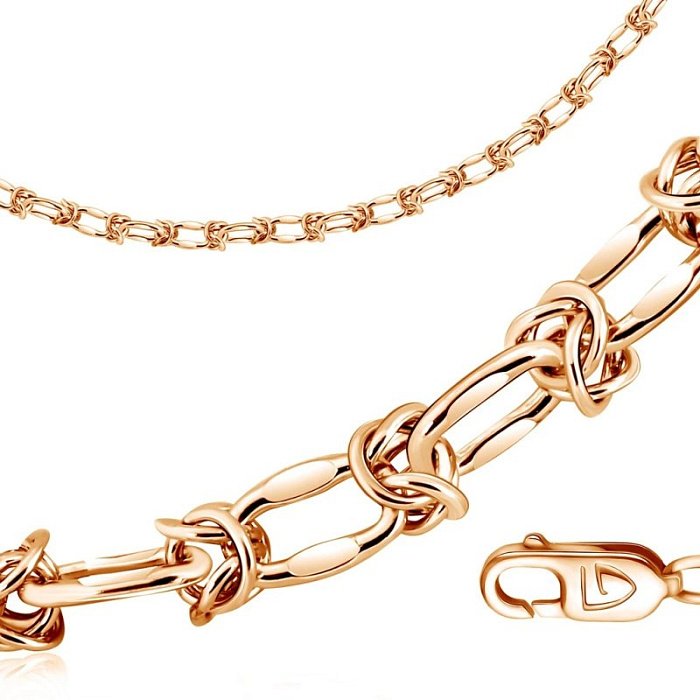 Цепь из красного золота, плетение «Муза»