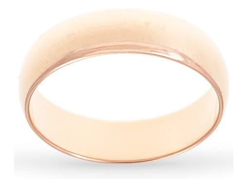 Обручальное кольцо из красного золота