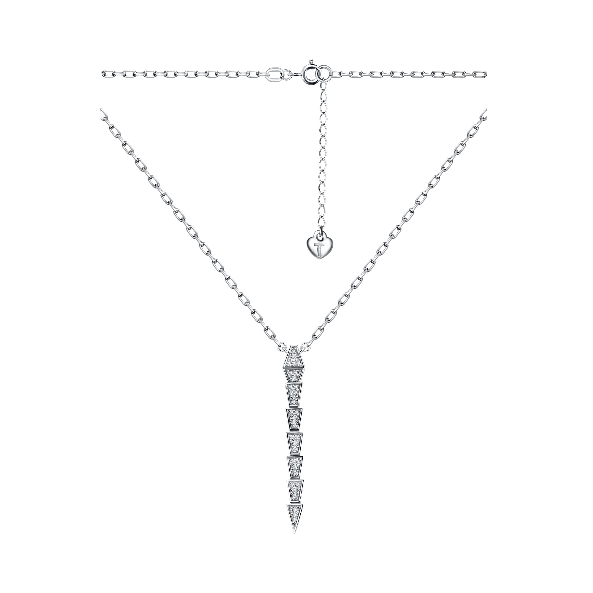 Колье из серебра с фианитами