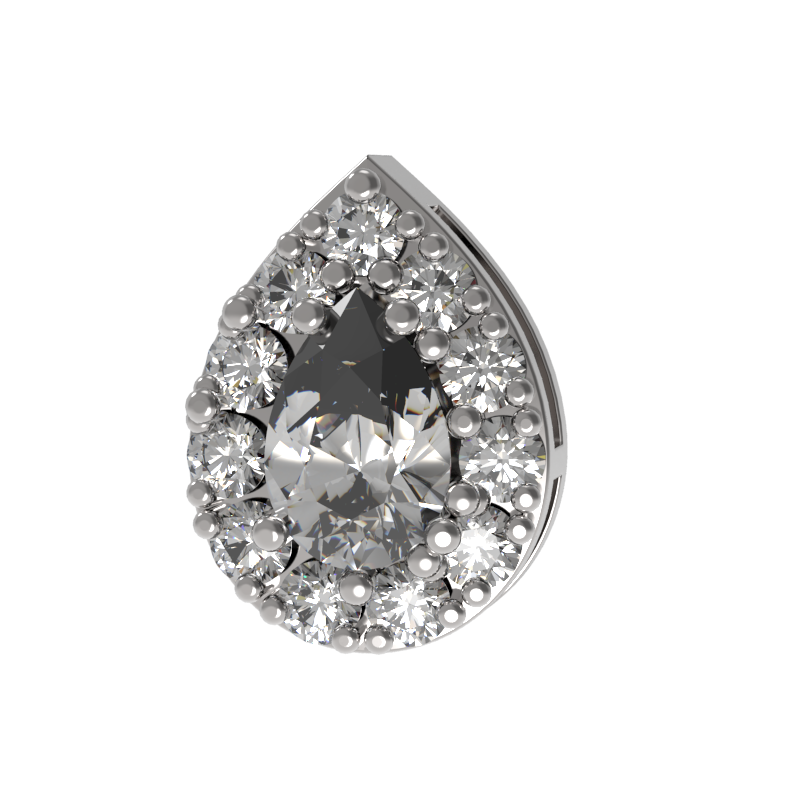 Подвеска из серебра с фианитами