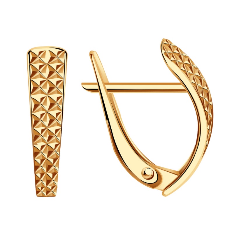 Серьги из красного золота