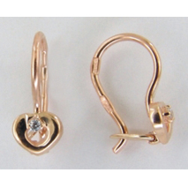 Серьги из золота с цирконием