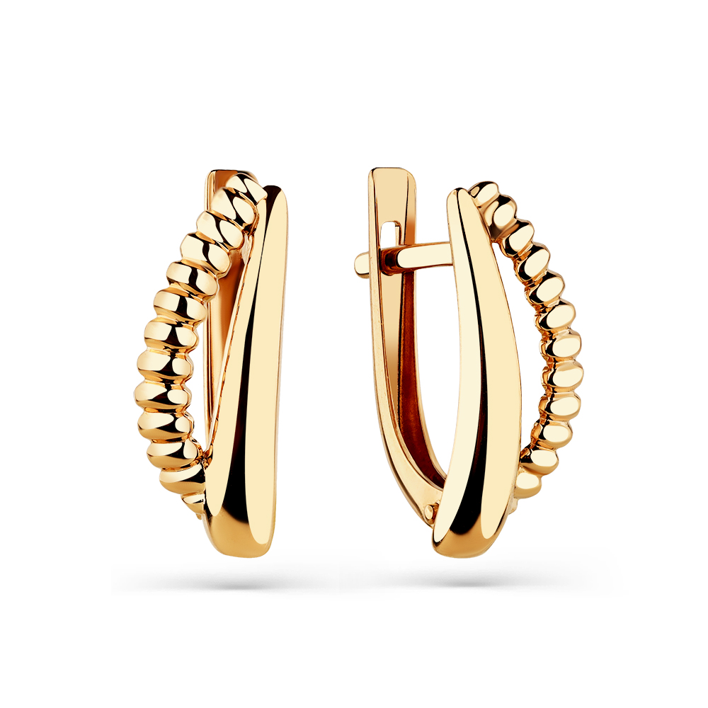 Серьги из красного золота 585 пробы