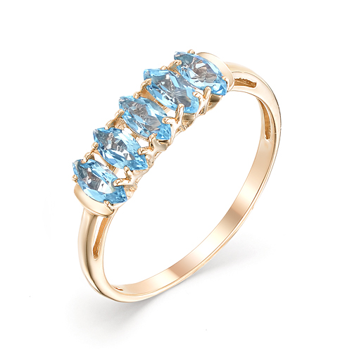 Кольцо из красного золота с топазами