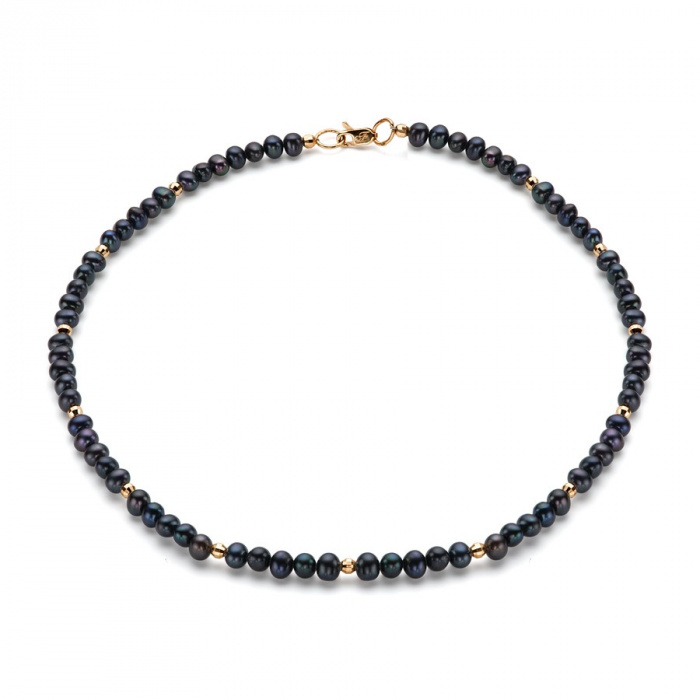 Бусы из красного золота с жемчугом