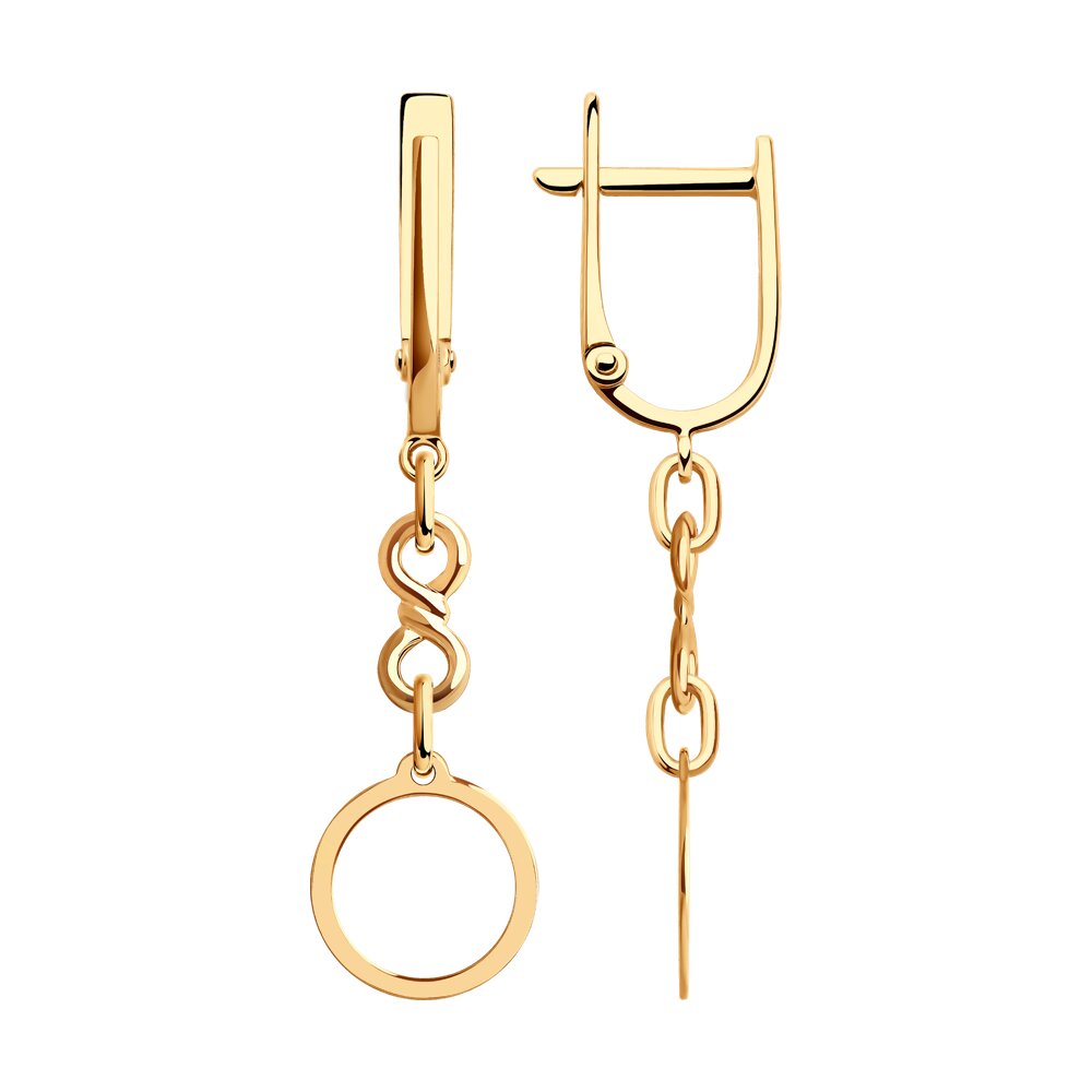 Серьги из красного золота