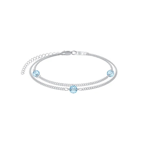 Браслет из серебра с топазом