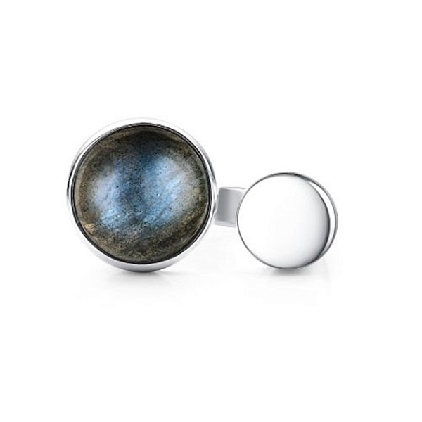 Кольцо из серебра с лабрадоритом