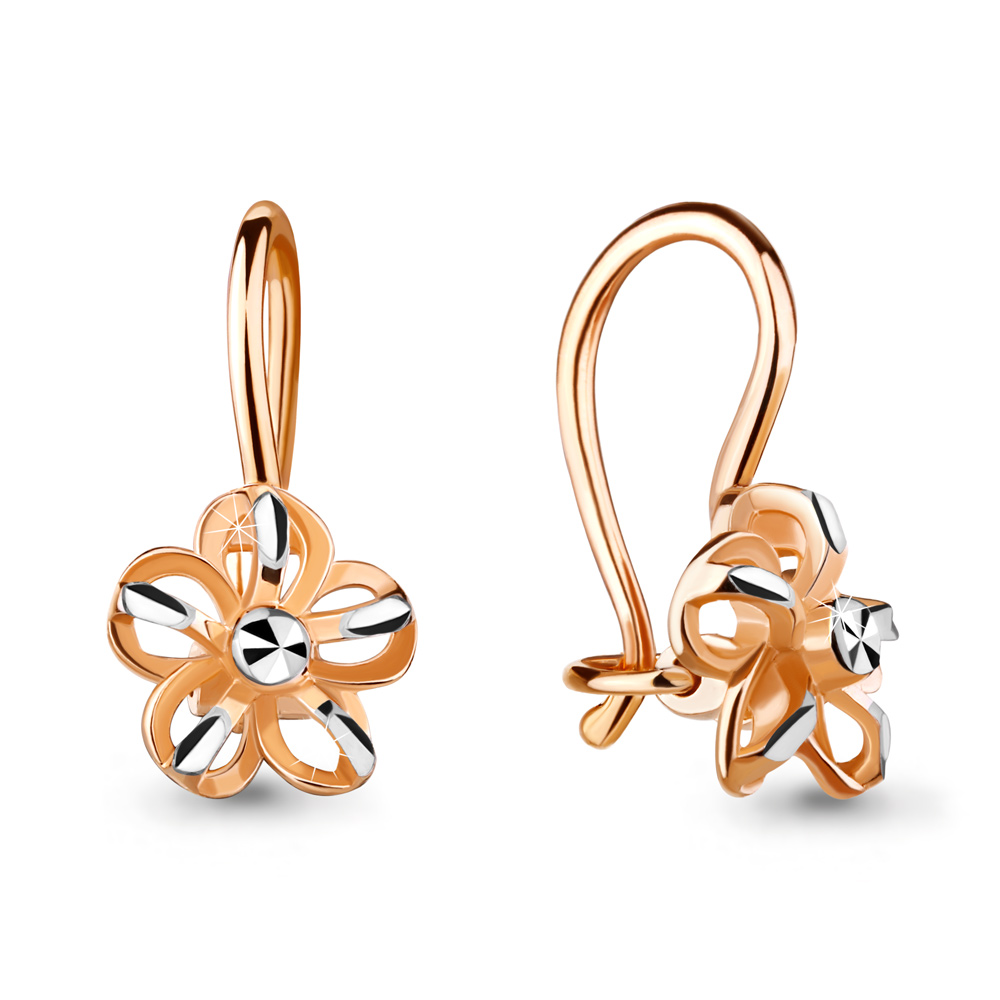 Серьги из красного золота 585 пробы