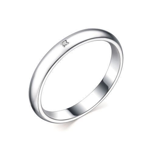 Кольцо из серебра с бриллиантом