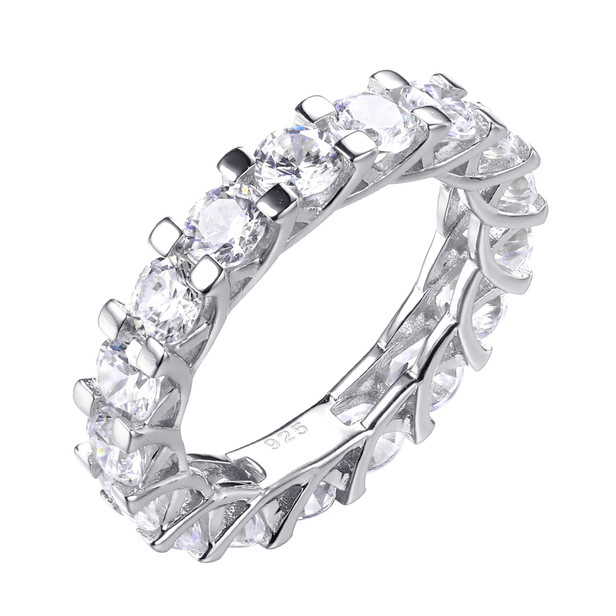 Кольцо из серебра с фианитами