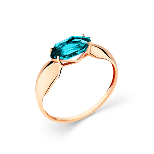 Кольцо из красного золота с топазом
