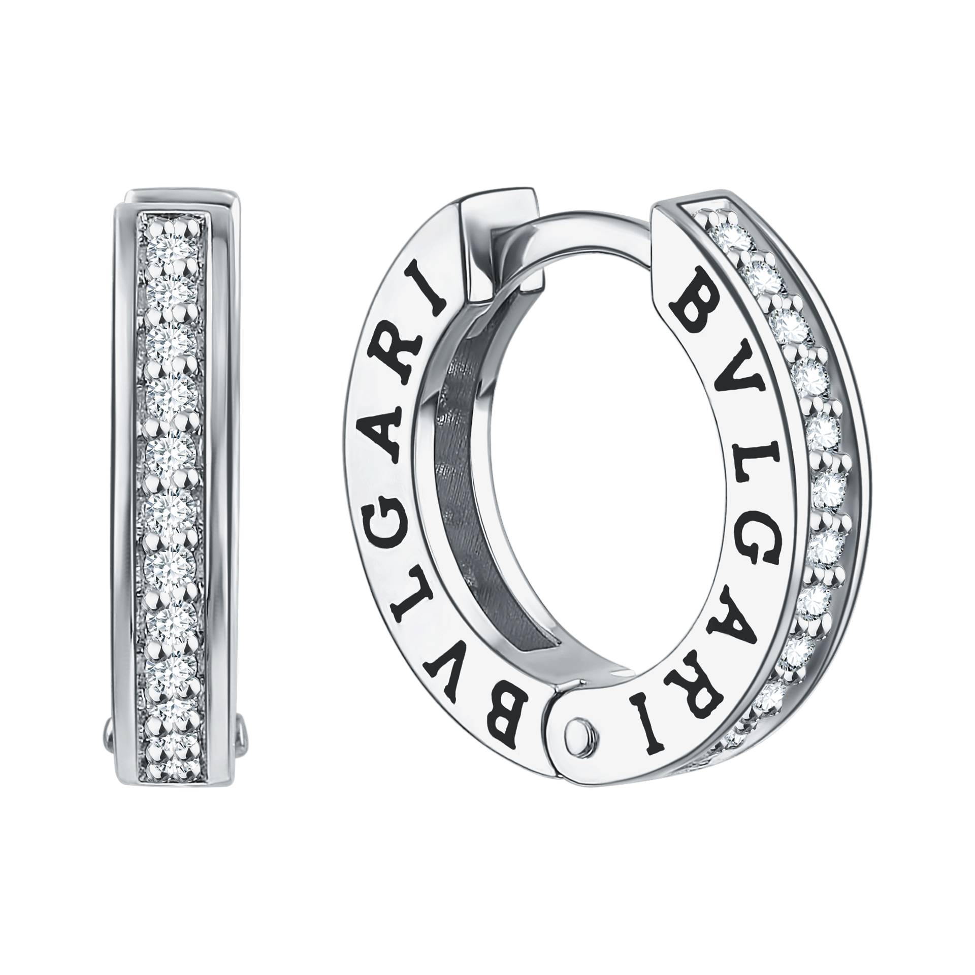 Серьги конго из серебра с фианитами