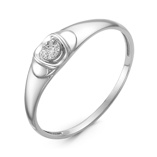 Кольцо из белого золота с бриллиантами