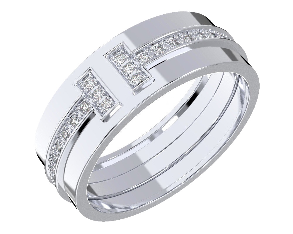 Кольцо из серебра с фианитами