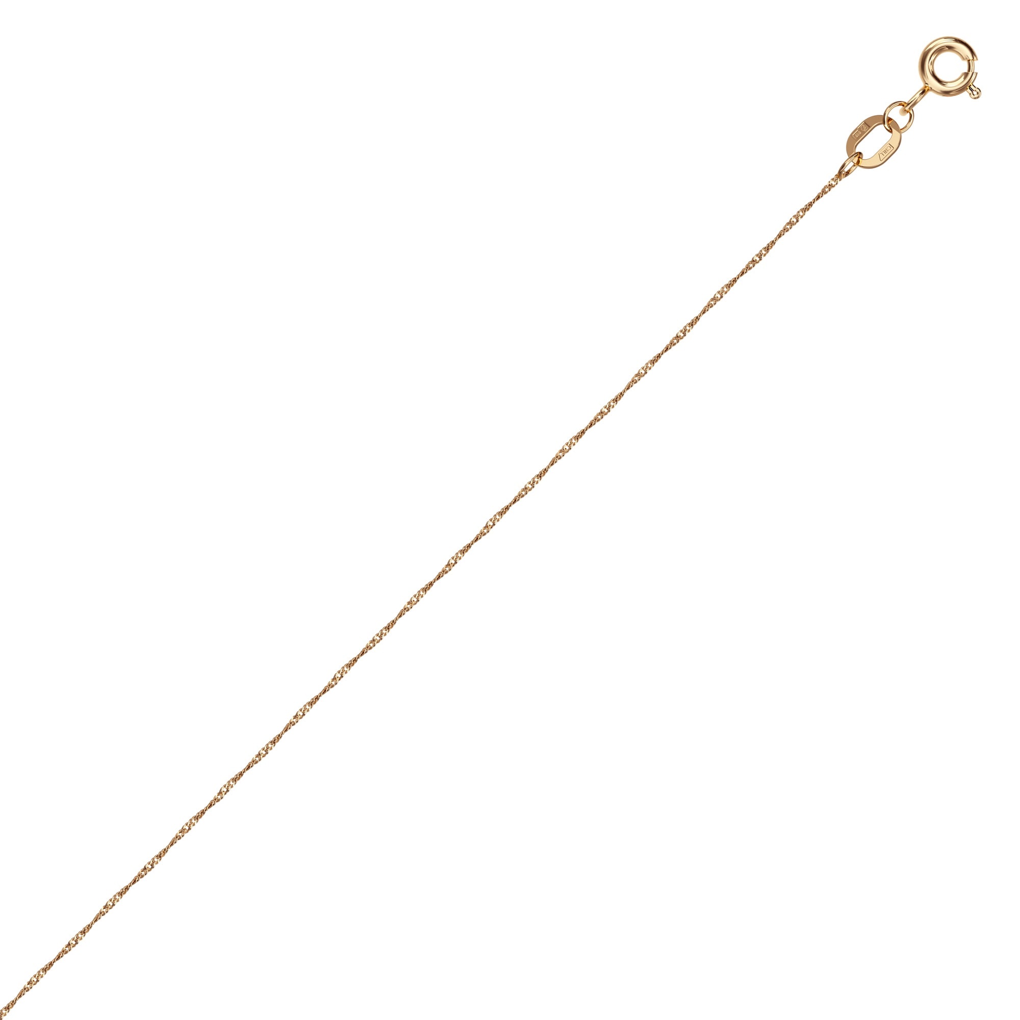 Цепь из красного золота 585, плетение «Сингапур»