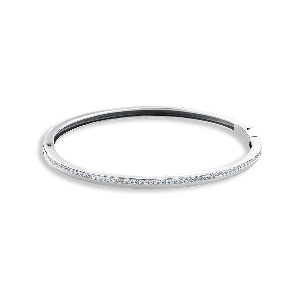 Браслет из белого золота с фианитами