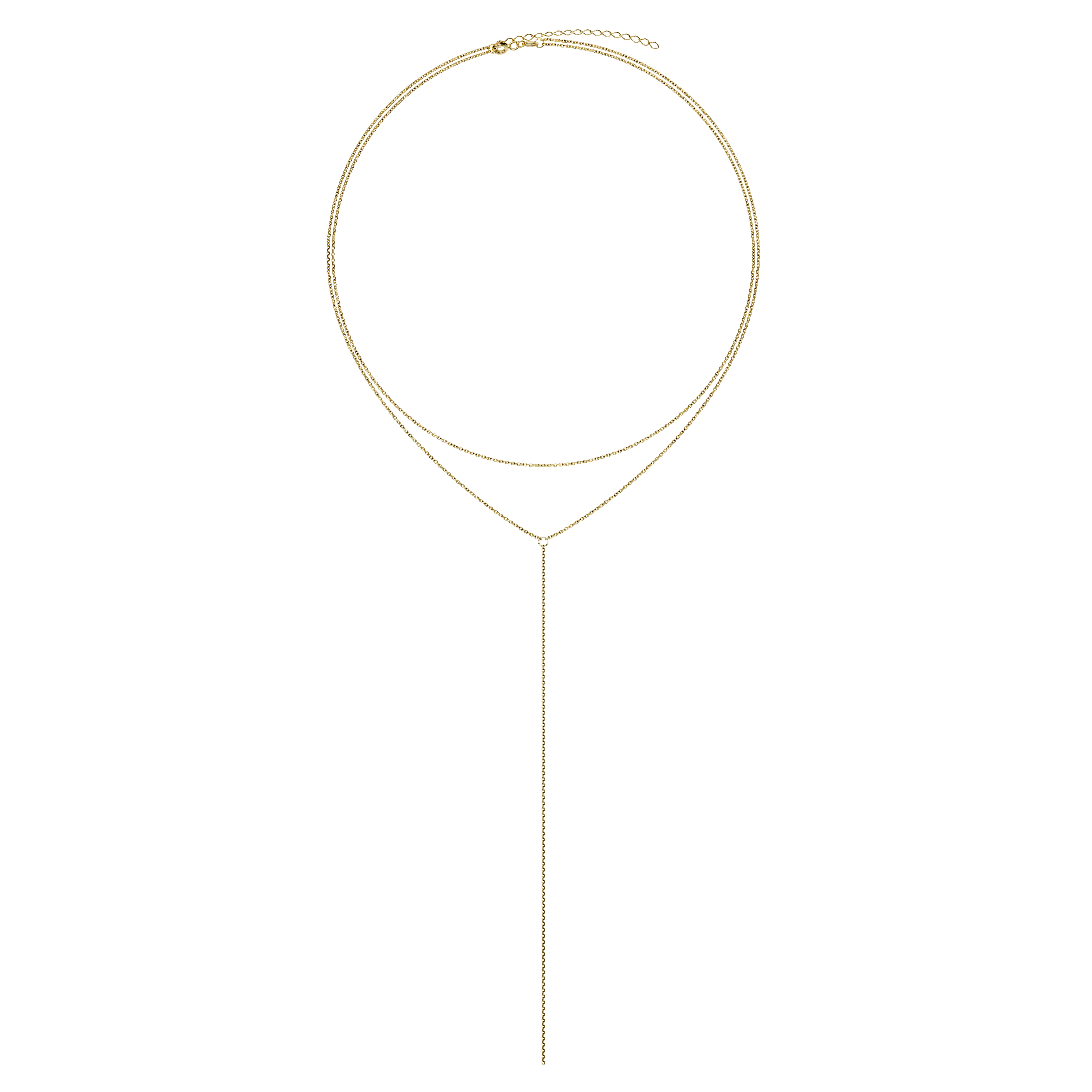 Колье из желтого золота 585, плетение «Кобра»